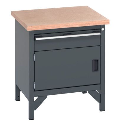 41002007.77V WORKBENCH (MPX) 1 DRAWER DOOR  DARK GREY