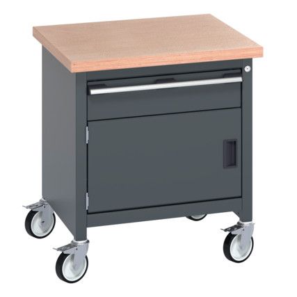 41002088.77V MOBILE WORKBENCH (MPX) 1 DRAWER 50KG UDL DARK GREY