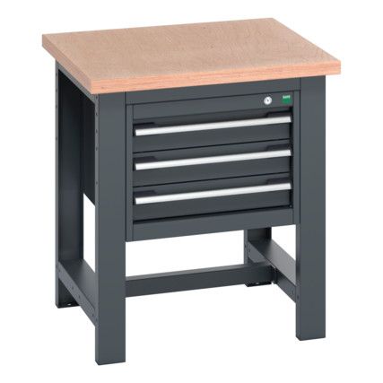 41003524.77V FRAMEWORK BENCH (MPX) 3 CABINET DARK GREY