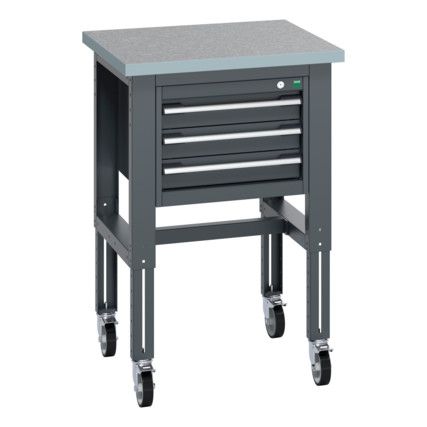 41003529.77V MOBILE BENCH (LINO)3 CABINET DARK GREY