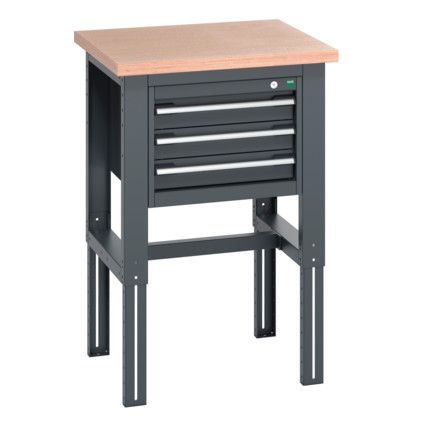 41003533.77V FRAMEWORK BENCH (MPX) 3 CABINET DARK GREY