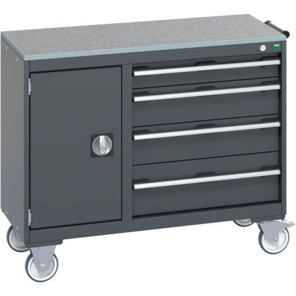 41006011.77V MOBILE CABINET (LINO)  50KG UDL PER DRAWER DARK GREY