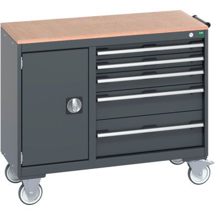 41006013.77V MOBILE CABINET (MPX)50KG UDL PER DRAWER DARK GREY