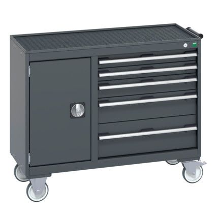 41006015.77V MOBILE CABINET (TOPTRAY) 50KG UDL DRAWERS DARK GREY