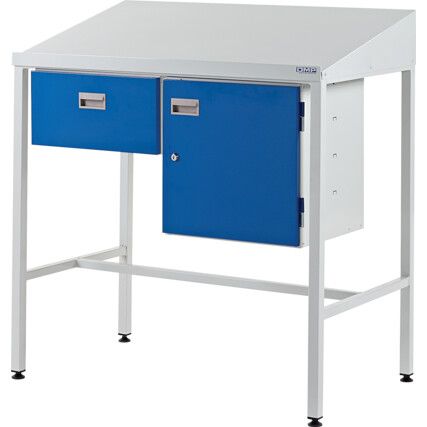 S/TOP WORKSTATION SGL DRW/CUPBOARD 1060x1000x460mm