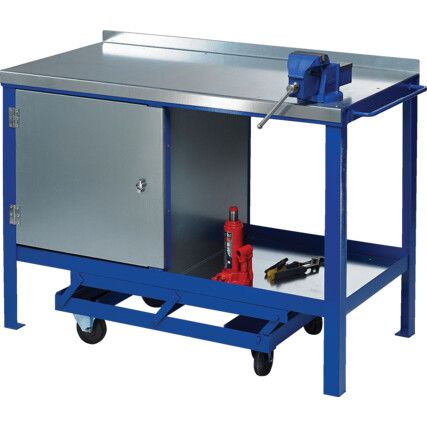 1200mmx600mm Mobile Workbench With Single Cupboard