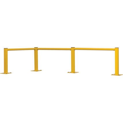 Guard Barrier Post, Steel, Yellow