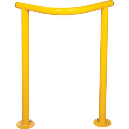 Guard Corner Barrier, Steel, Yellow, 530 x 940 x 530mm