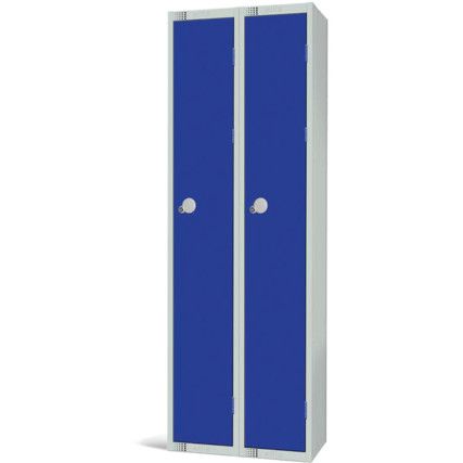 Compartment Locker, 2 Doors, Blue, 1800 x 600 x 300mm, Nest of 2