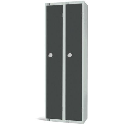 Compartment Locker, 2 Doors, Dark Grey, 1800 x 600 x 300mm, Nest of 2