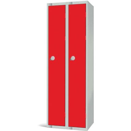 Compartment Locker, 2 Doors, Red, 1800 x 600 x 450mm, Nest of 2