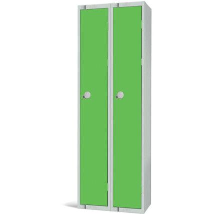 Compartment Locker, 2 Doors, Green, 1800 x 600 x 300mm, Nest of 2