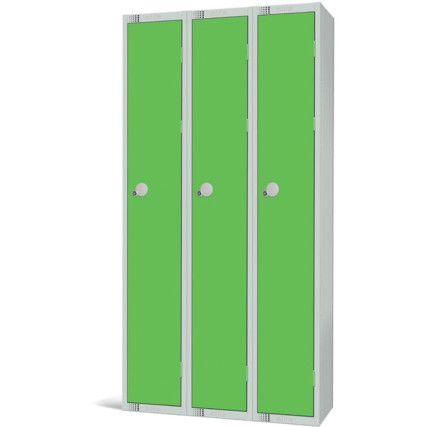 Compartment Locker, 3 Doors, Green, 1800 x 900 x 300mm, Nest of 3