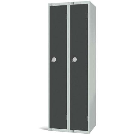 Compartment Locker, 2 Doors, Dark Grey, 1800 x 600 x 450mm, Nest of 2