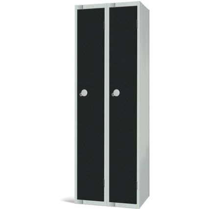 Compartment Locker, 2 Doors, Black, 1800 x 600 x 450mm, Nest of 2