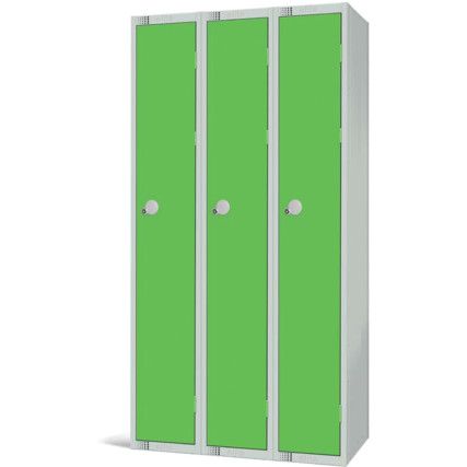 Compartment Locker, 3 Doors, Green, 1800 x 900 x 450mm, Nest of 3