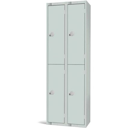 Compartment Locker, 4 Doors, Mid Grey, 1800 x 600 x 300mm, Nest of 2