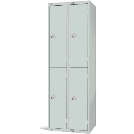 Compartment Locker, 4 Doors, Mid Grey, 1800 x 600 x 450mm, Nest of 2