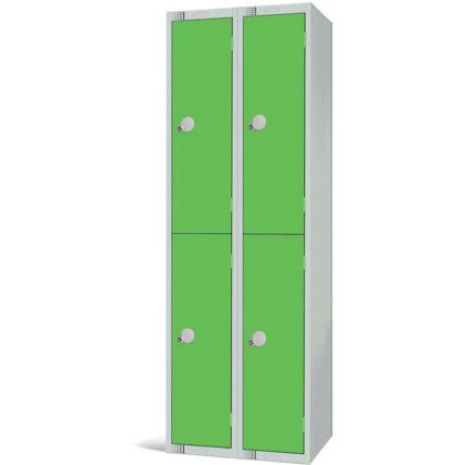 Compartment Locker, 4 Doors, Green, 1800 x 600 x 450mm, Nest of 2