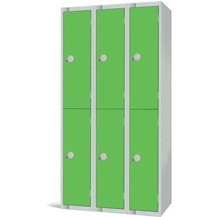 Compartment Locker, 2 Doors, Green, 1800 x 900 x 450mm, Nest of 3