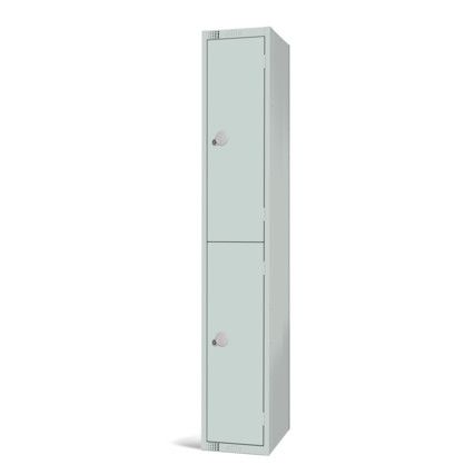 Compartment Locker, 2 Doors, Mid Grey, 1800 x 450 x 450mm