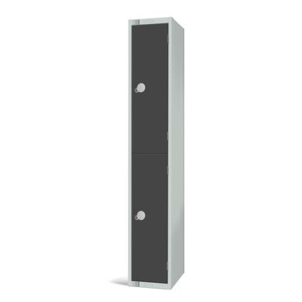 Compartment Locker, 2 Doors, Dark Grey, 1800 x 450 x 450mm