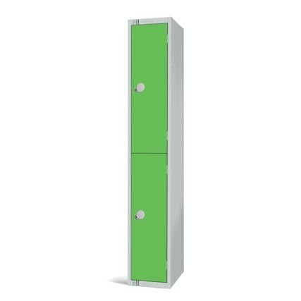 Compartment Locker, 2 Doors, Green, 1800 x 450 x 450mm