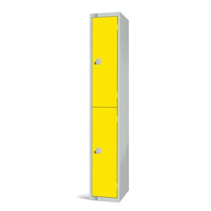 Compartment Locker, 2 Doors, Yellow, 1800 x 450 x 450mm