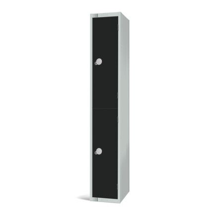 Compartment Locker, 2 Doors, Black, 1800 x 450 x 450mm