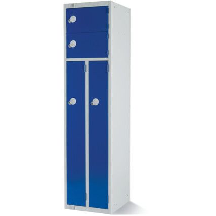 Workwear Locker, 4 Doors, Blue, 1800 x 450 x 450mm