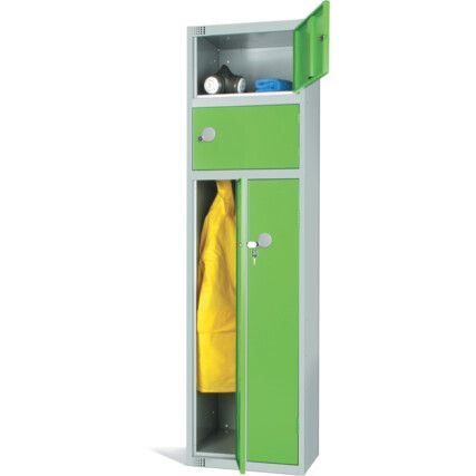 Workwear Locker, 4 Doors, Green, 1800 x 450 x 450mm