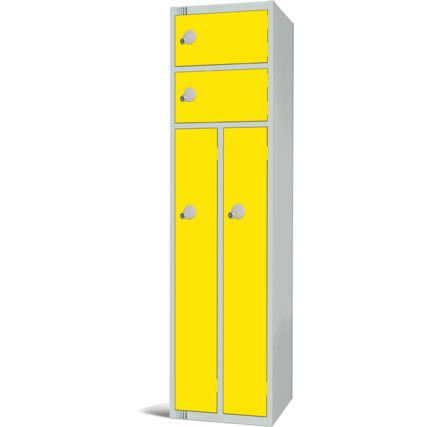 Workwear Locker, 4 Doors, Yellow, 1800 x 450 x 450mm