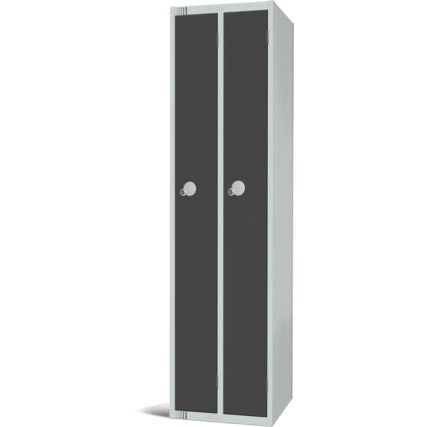 Space Saving Locker, 2 Doors, Dark Grey, 1800 x 450 x 450mm