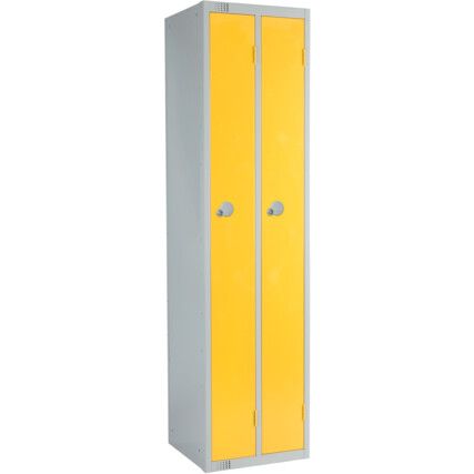 Space Saving Locker, 2 Doors, Yellow, 1800 x 450 x 450mm