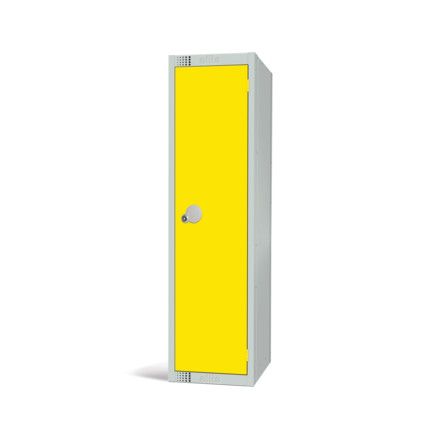 Low Height Locker, Single Door, Yellow, 1370 x 300 x 380mm