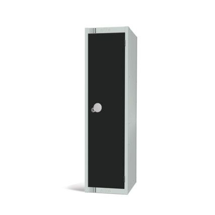 Low Height Locker, Single Door, Black, 1370 x 300 x 380mm