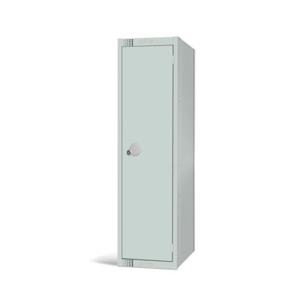 Low Height Locker, Single Door, Mid Grey, 1370 x 300 x 450mm