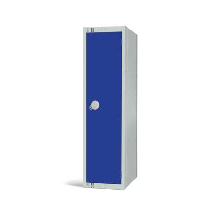 Low Height Locker, Single Door, Blue, 1370 x 300 x 450mm