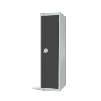 Low Height Locker, Single Door, Dark Grey, 1370 x 300 x 450mm