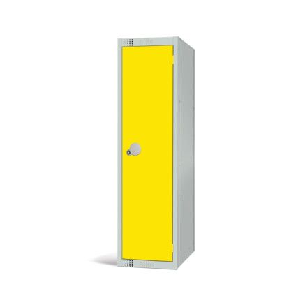 Low Height Locker, Single Door, Yellow, 1370 x 300 x 450mm