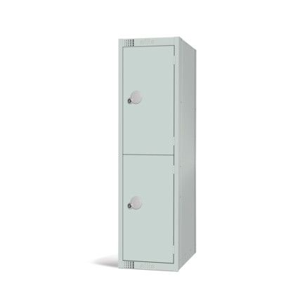 Low Height Locker, 3 Doors, Mid Grey, 1370 x 300 x 450mm