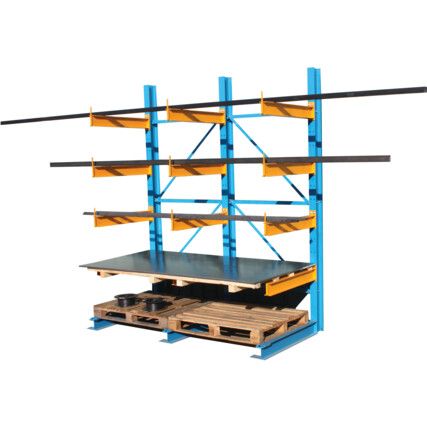 Cantilever Racking, 12 Shelves, 250kg Shelf Capacity, 3000mm x 1200mm, Blue