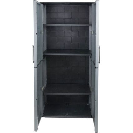 LARGE INDUSTRIAL PLASTIC UTILITY CUPBOARD - DOUBLE DOOR