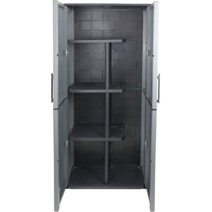 INDUSTRIAL PLASTIC UTILITY CUPBOARD - DOUBLE DOOR