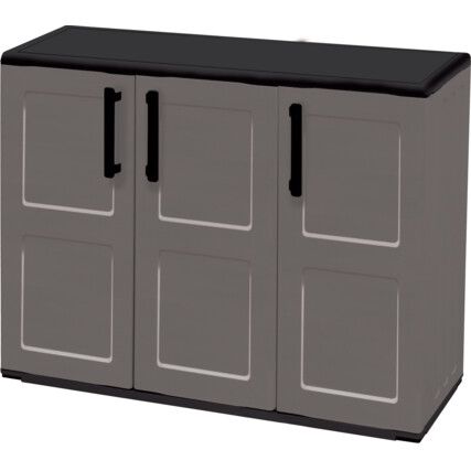 COMPACT INDUSTRIAL PLASTIC UTILITY CUPBOARD - TRIPLE DOOR