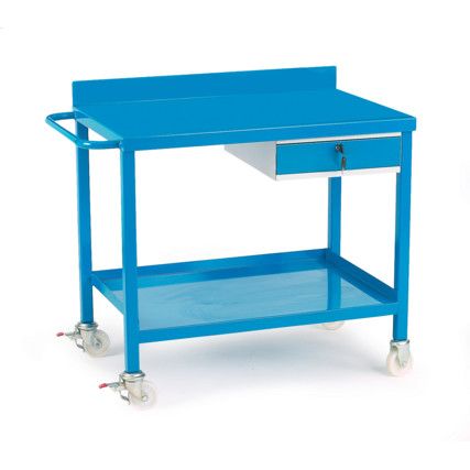 WTP22Y MOBILE WORK BENCH C/W SINGLE DRAWER PLYWOOD TOP