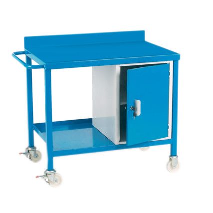 WTS30Y MOBILE WORK BENCH C/W CUPBOARD STEEL TOP