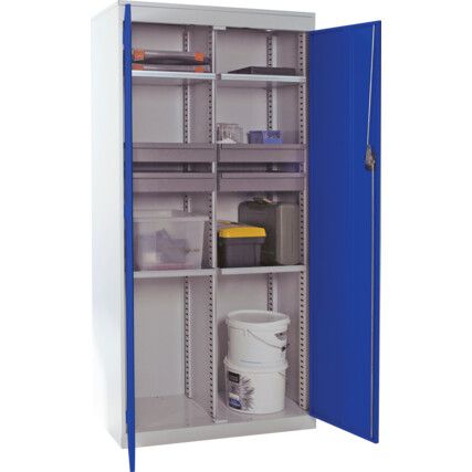 Storage Cabinet, 2 Doors, Grey, 1820 x 915 x 505mm