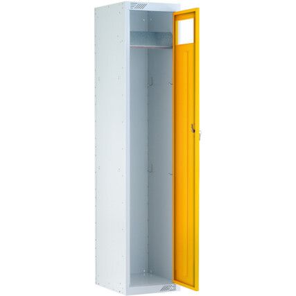 Garment Collection Locker, Single Door, Yellow, 1778 x 381 x 457mm