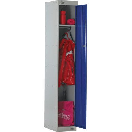 Compartment Locker, Single Door, Red, 1800 x 300 x 300mm